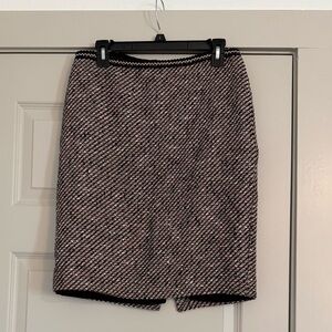 Talbots Black and White Pencil Skirt Knee-Length